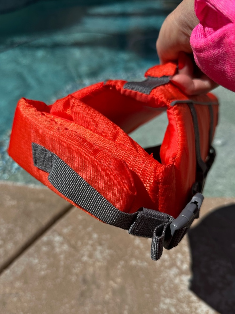 Outward Hound Orange and Gray Dog Life Jacket - Picture 4 of 12